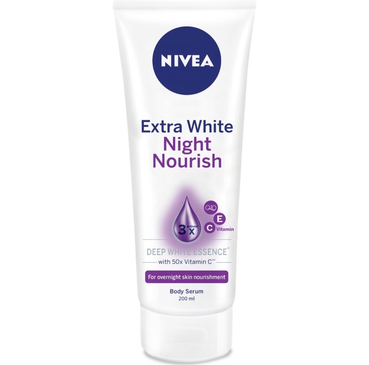 Bộ đôi Serum dưỡng thể NIVEA dưỡng trắng chống nắng, phục hồi Ban ngày 180ml &amp; Ban đêm 200ml