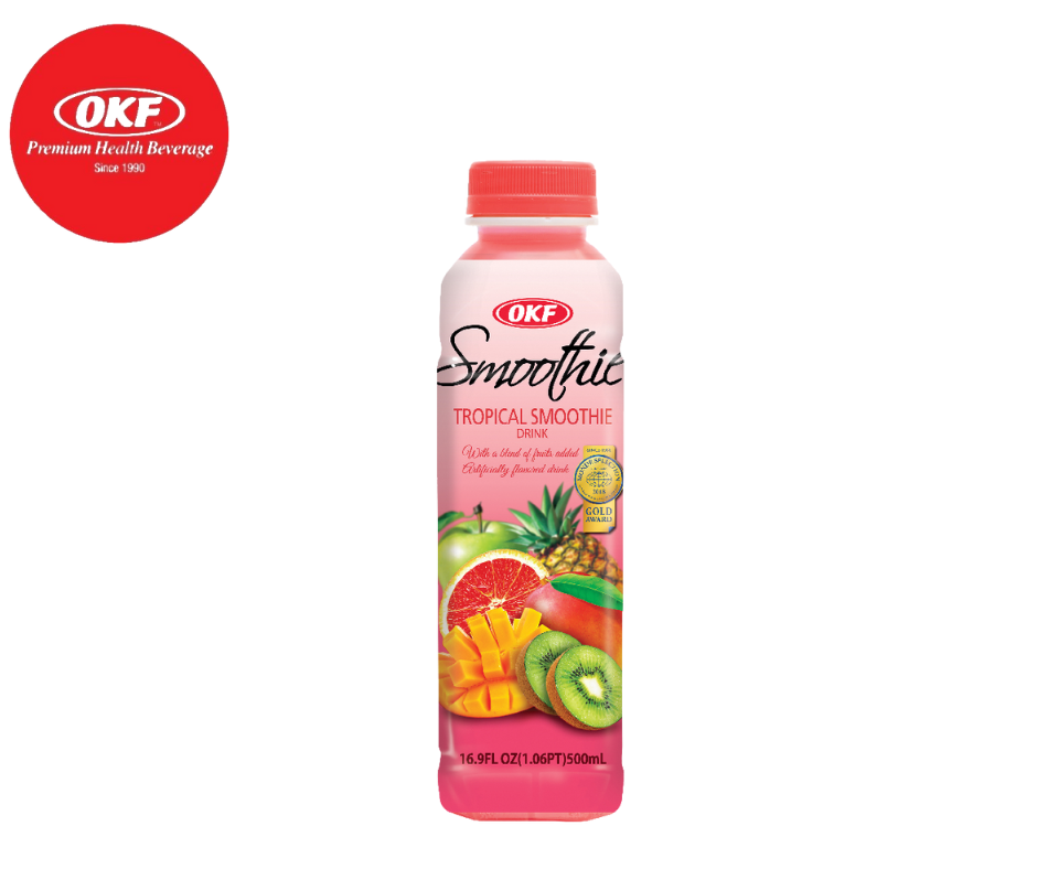 Sinh tố nhiệt đới (SINH TỐ DỨA - CAM - TÁO - KIWI) OKF Hàn Quốc 500ml x 20 chai