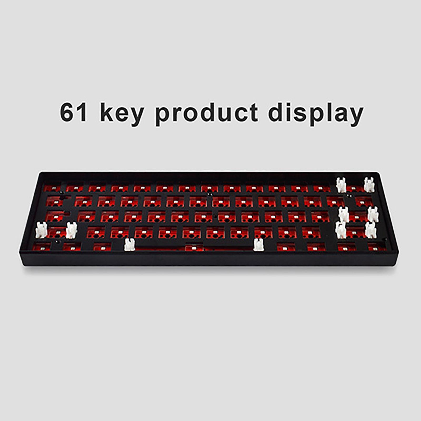 61 Keys Wireless Wired Mechanical Keyboard 2.4G Bluetooth for Tablet PC