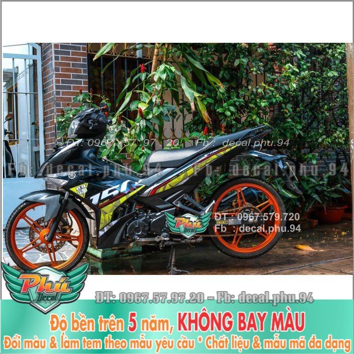 Tem rời Exciter 150 Y15ZR đen vàng