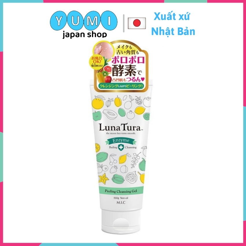 [MỸ PHẨM NHẬT BẢN] Gel Tẩy Trang &amp; Tẩy Tế Bào Chết Nhật Bản MICCOSMO Luna Tura 150g, Rửa Sạch Sâu, Loại Bỏ Mụn Đầu Đen &amp; Tế Bào Da Chết, Thành Phần Trái Cây Tự Nhiên (LT01)