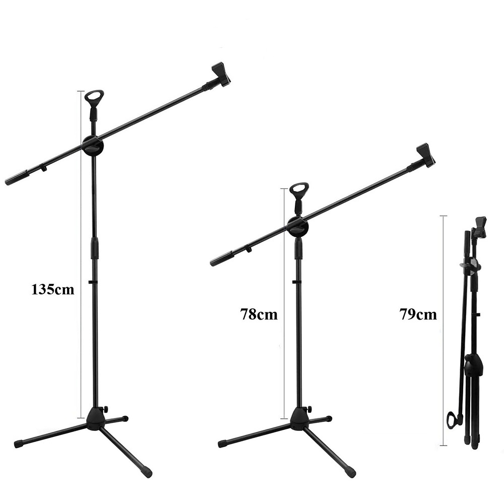 Chân Micro Đứng CMN001 – Giá Đỡ Đế Kẹp Bom Mic Stand Thu Âm LiveStream, Sân Khấu Microphone