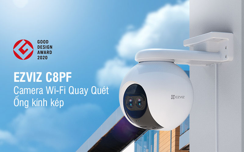 Camera Wifi PTZ Ngoài Trời EZVIZ C8PF 2MP 1080P Zoom 8x Quay Quét 355 độ Tích Hợp Ai - Đàm Thoại 2 Chiều - Hàng Chính Hãng