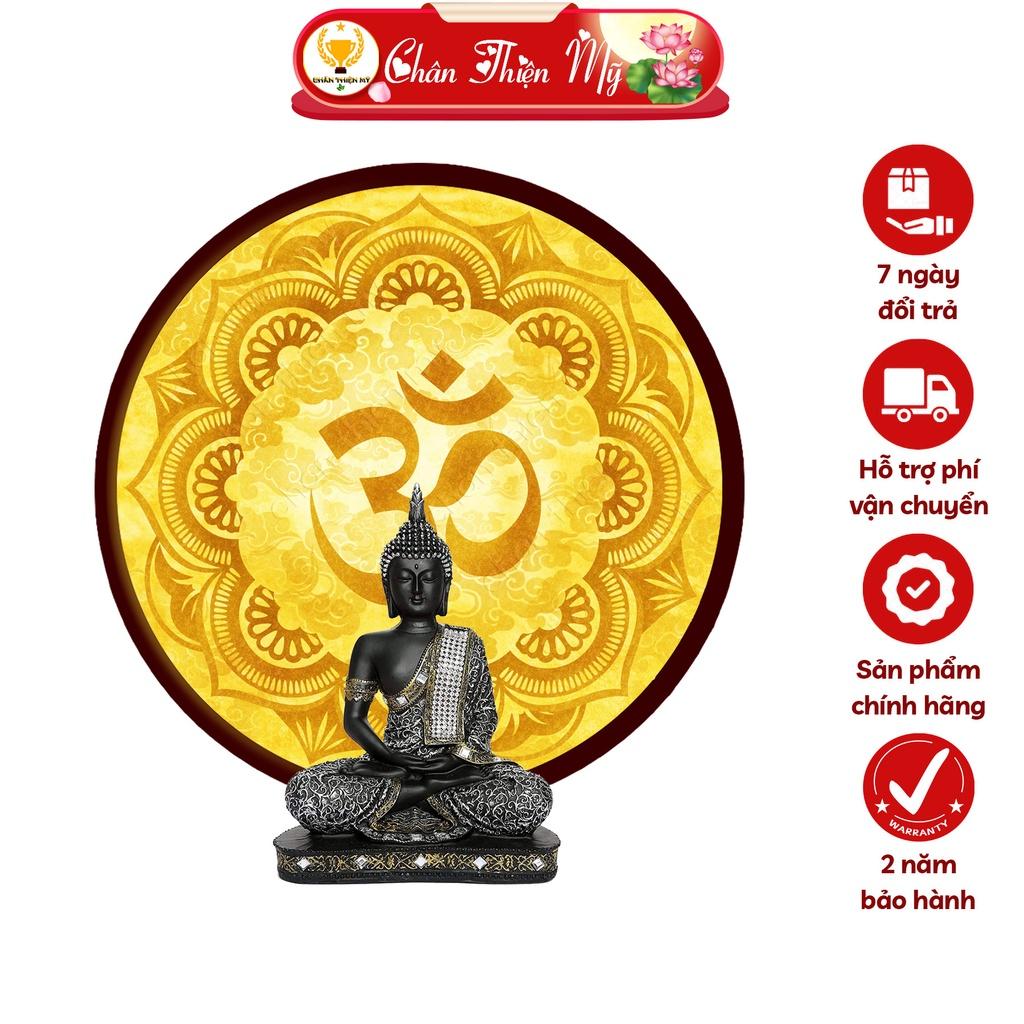 Đèn Thờ Hào Quang Phật Tranh Trúc Chỉ Tròn, Trang Trí Bàn Thờ, Hào Quang Trúc Chỉ Mandala Chữ OM TC-HQ-61