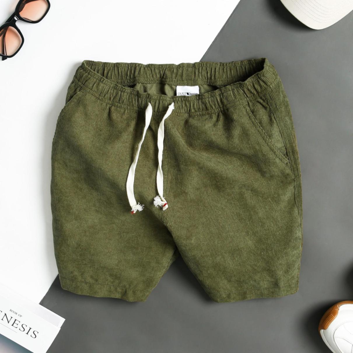 Quần short nam DUST DENIM chất liệu nhung tăm, chống nhăn, không bai xù