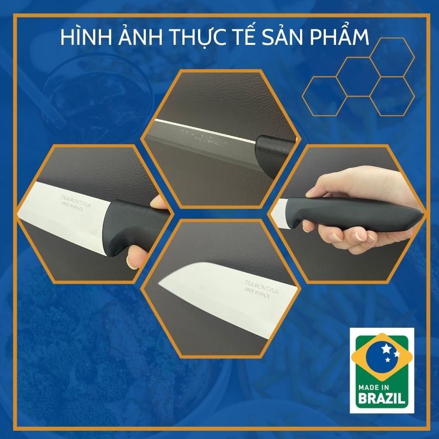 Dao Hoa Quả Tramontina Plenus Chiều Dài Lưỡi 13Cm Cán Nhựa Thép Không Gỉ Siêu Sắc Bén Sản Xuất Tại Brazil