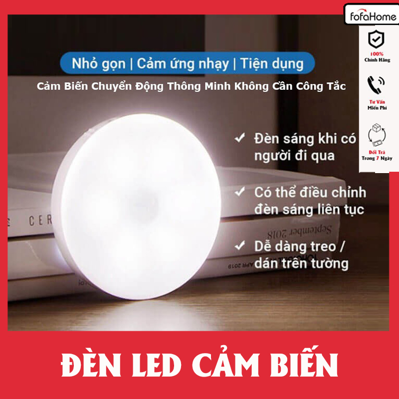 Đèn Led Cảm Ứng Chuyển Động Thông Minh Tự Bật Tắt Dán Tường, Đèn Cảm Biến Gắn Cầu Thang, Giường Tủ Sạc Pin Tích Điện