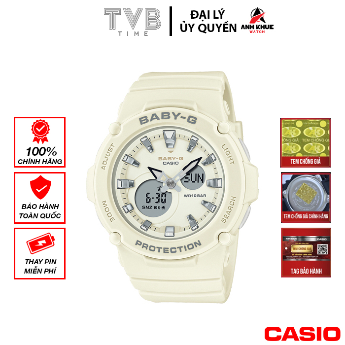 Đồng hồ nữ dây nhựa Casio Baby-G chính hãng Anh Khuê BGA-275-7ADR (42mm)