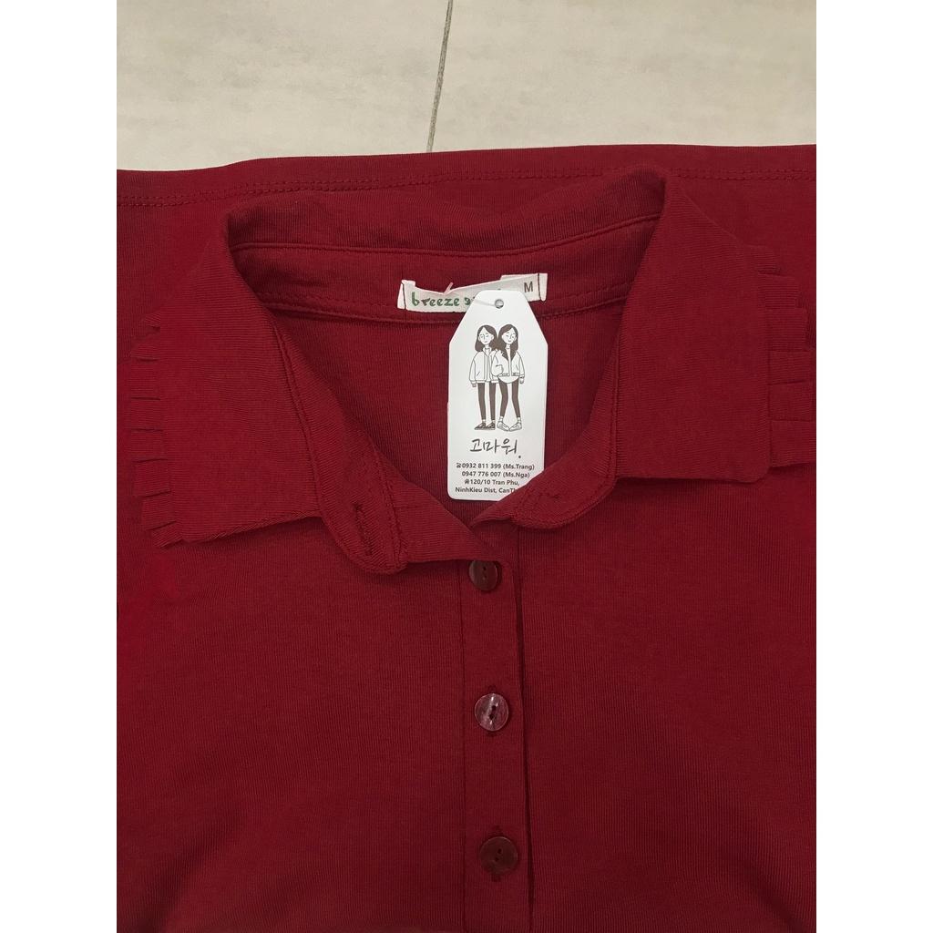 Áo thun cổ polo xếp - 42264