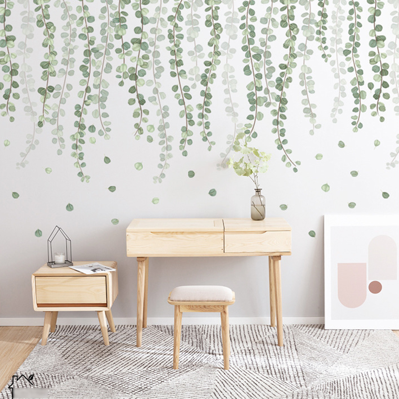 Decal dán tường trang trí phòng khách, quán cafe- Dây leo- mã sp LV78