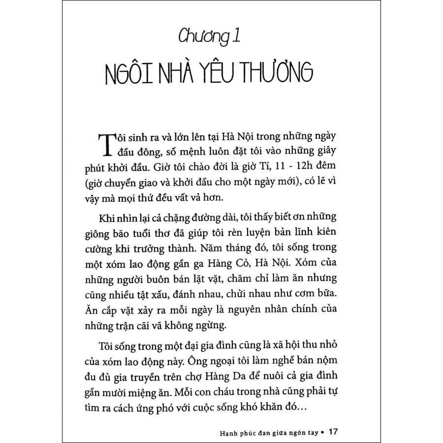 Hạnh phúc đan giữa ngón tay