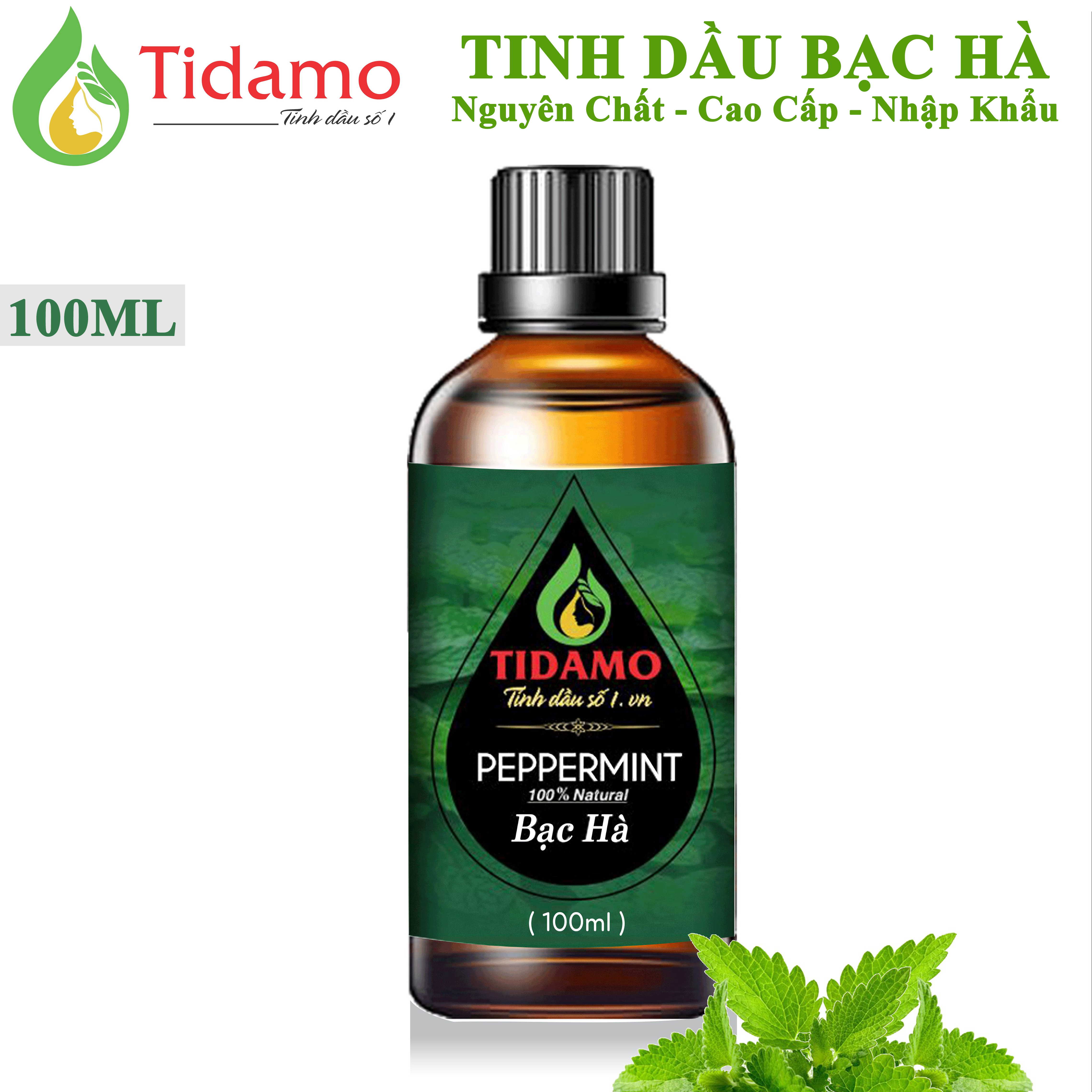 Combo 2 Tinh Dầu Sả Chanh 100ML + Tinh Dầu Bạc Hà 100ML TIDAMO - Tinh Dầu Thiên Nhiên Nguyên Chất Giúp Thư Giãn, Đuổi Muỗi, Thơm Phòng và Nâng Cao Sức Khỏe - Thích Hợp Dùng Với Máy Xông Tinh Dầu