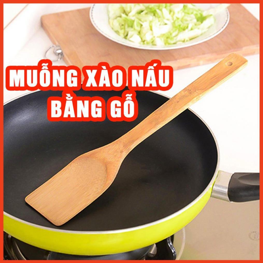 Thìa xới cơm, Muỗng xào thức ăn bằng gỗ tre