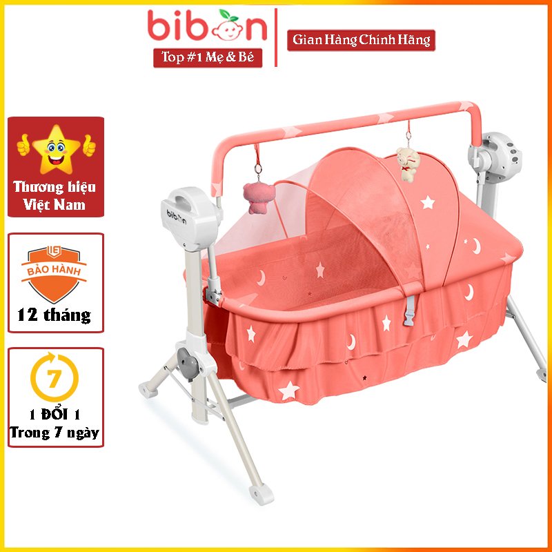 Ghế rung tự động cho bé Bibon kèm điều khiển từ xa, gập gọn dễ dàng