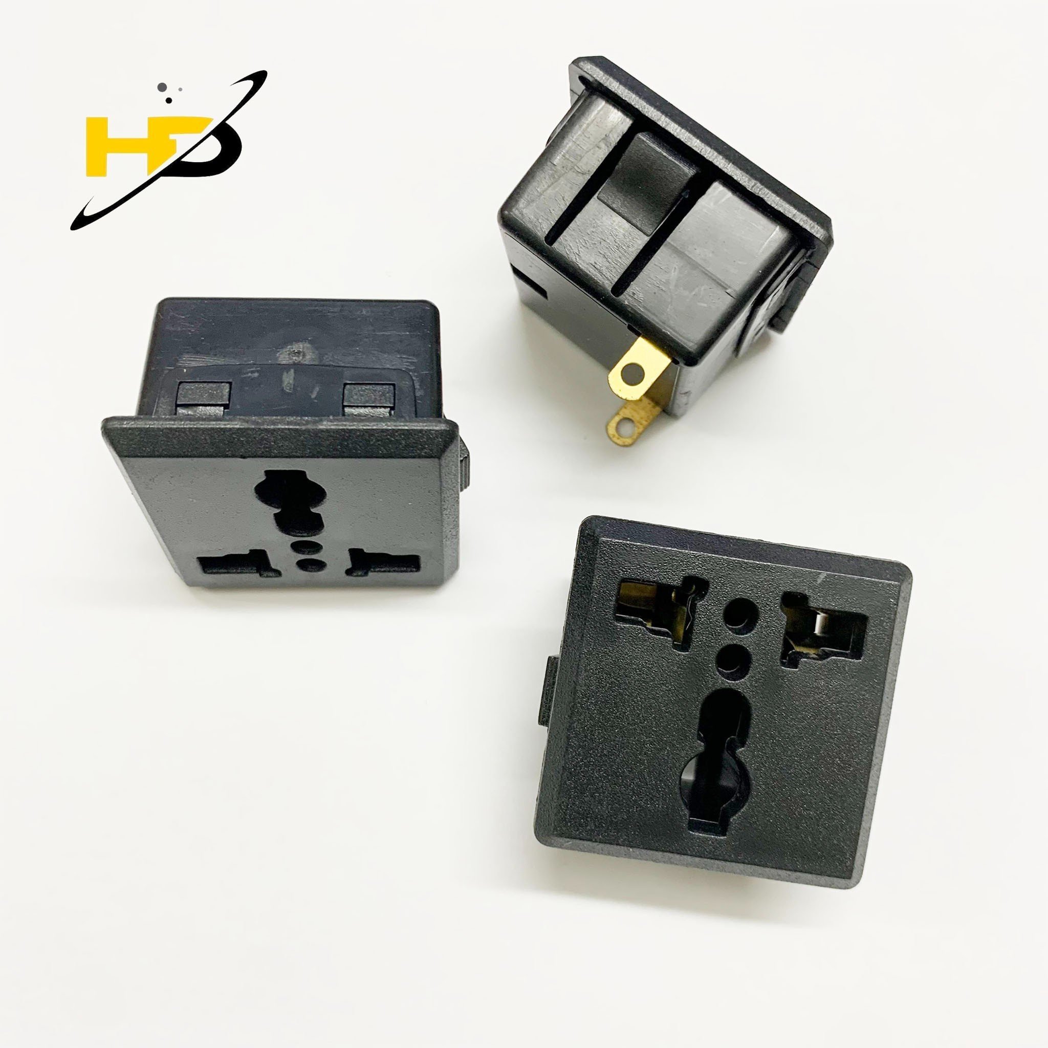 Ổ Cắm Nguồn AC 3 Lỗ 2 Chân Dẹt 10A 250V , Dùng Làm Ổ Điện Công Suất Cao