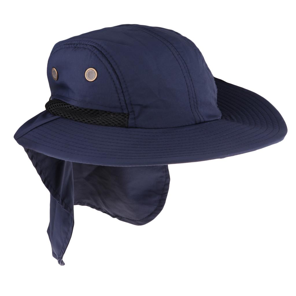 360-degree Outdoor Jungle Hat Shawl Neck Sun Protection Hat Face Protection Blue