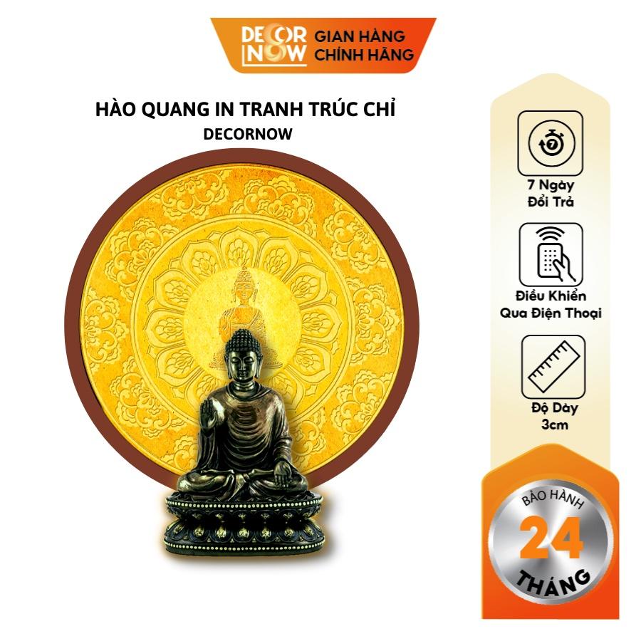 Đèn Hào Quang Phật In Tranh Trúc Chỉ DECORNOW 30,40 cm, Trang Trí Ban Thờ, Hào Quang Trúc Chỉ HÌNH PHẬT DCN-TC1
