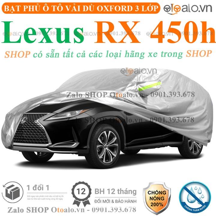 Bạt che phủ xe ô tô Lexus RX 450h 3 lớp cao cấp
