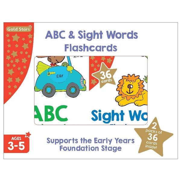 Gold Stars ABC &amp; Sight Words Flashcards Set