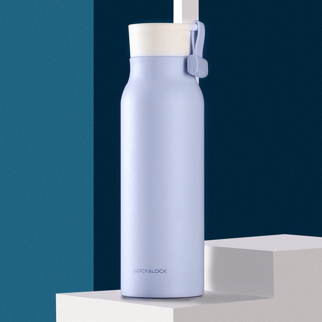 Bình Giữ Nhiệt inox Lock&amp;Lock Name Tumbler 500ml LHC4125, Hàng chính hãng, giữ nhiệt tốt, có quai xách, nắp vặn -JoyMall