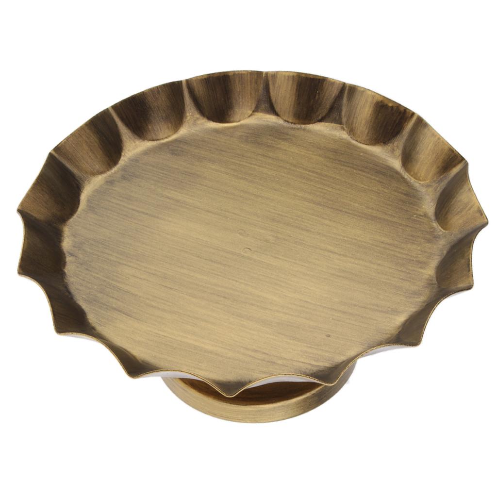 Vintage Metal Round Display Cake Stand Food Platter Serving Rack Holder S