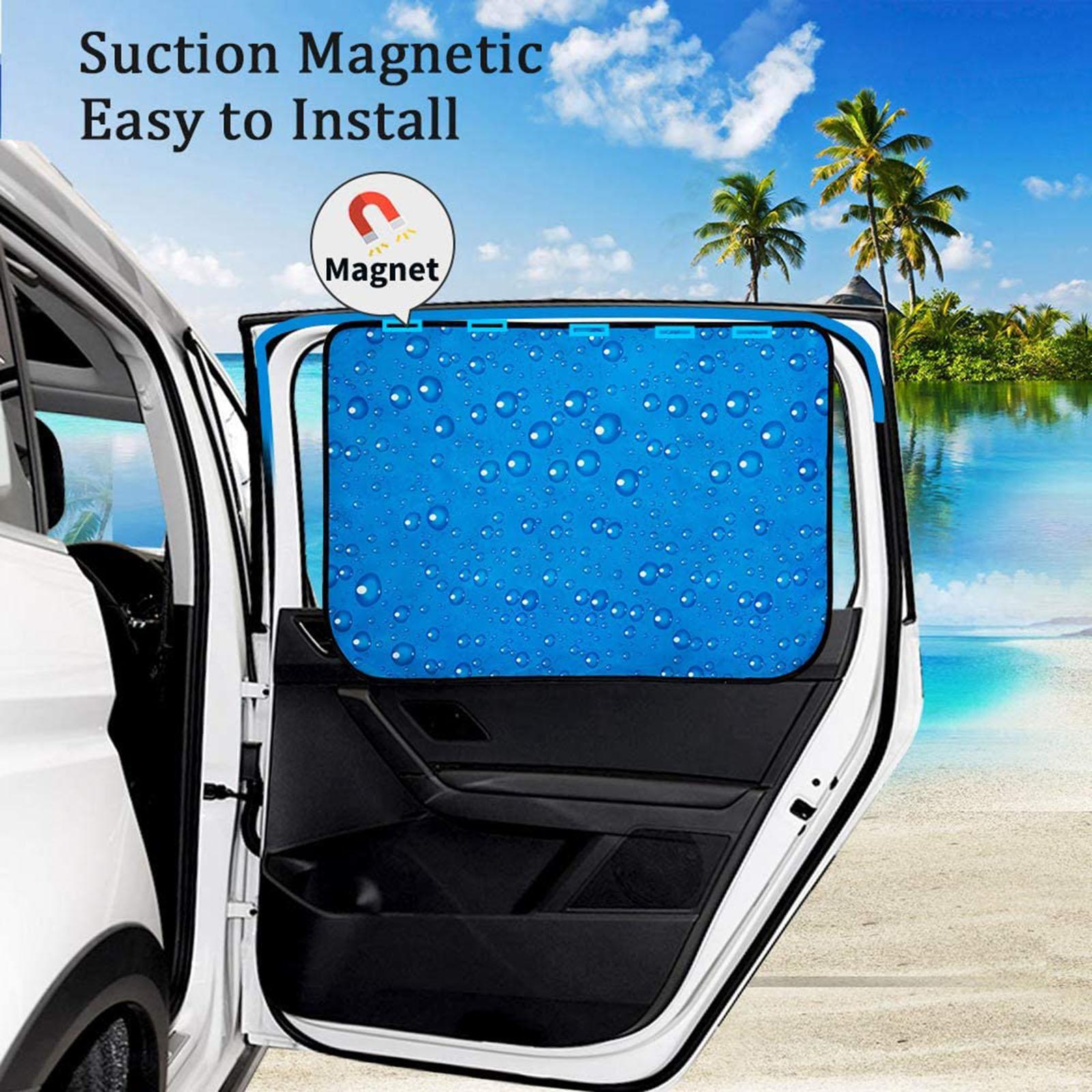 4 Pieces Car Magnetic Rear Front Side Window Sunshade Shade, Retractable, Professional Accessories