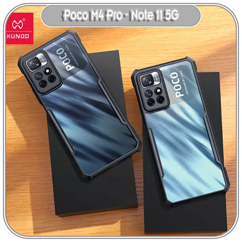 Ốp lưng cho Xiaomi Poco M4 Pro - Redmi Note 11 chống sốc trong viền nhựa dẻo XunDD - Hàng nhập khẩu