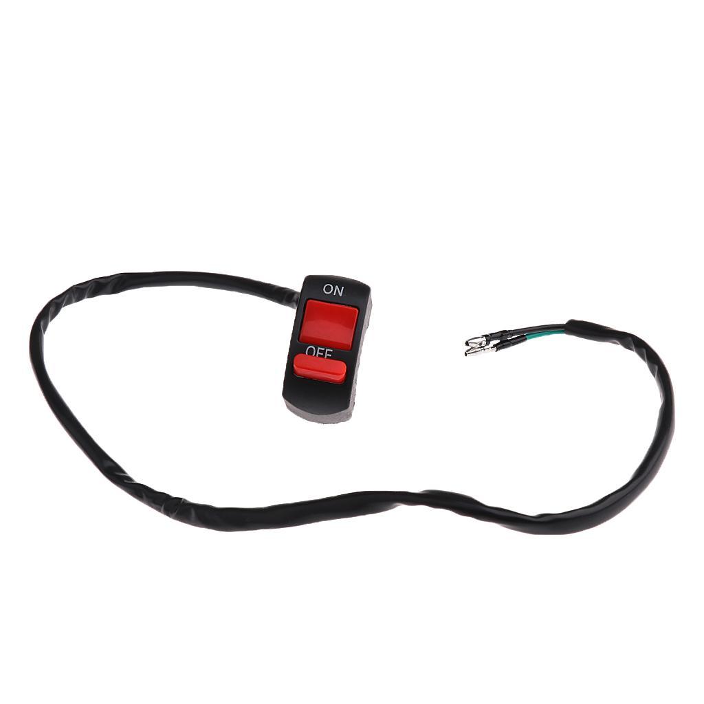2X Motorcycle Handlebar Headlight On Off Kill Switch