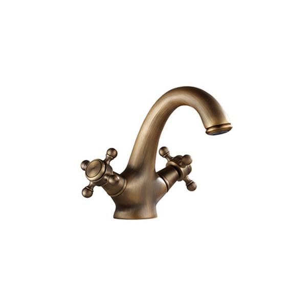 Vòi thân thấp nóng lạnh đồng thau cổ điển cao cấp