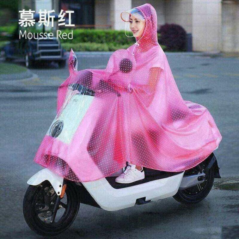 Áo mưa chấm bi siêu dai loại xịn 2 đầu