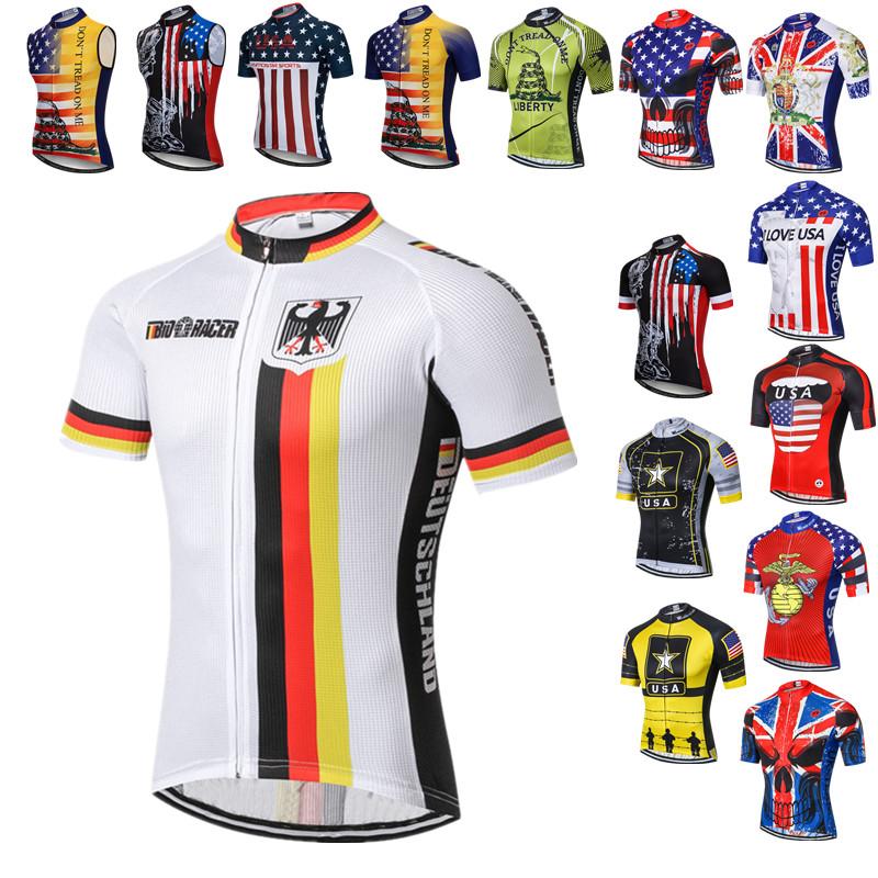 Đội Tuyển Đức Đi Xe Đạp Jersey Nam Mùa Hè Đi Xe Đạp Quần Áo Thoáng Khí Xe Đạp Mtb Jersey Nhanh Khô Xe Đạp Áo Sơ Mi Maillot Ciclismo Color: Color 8 Size: S