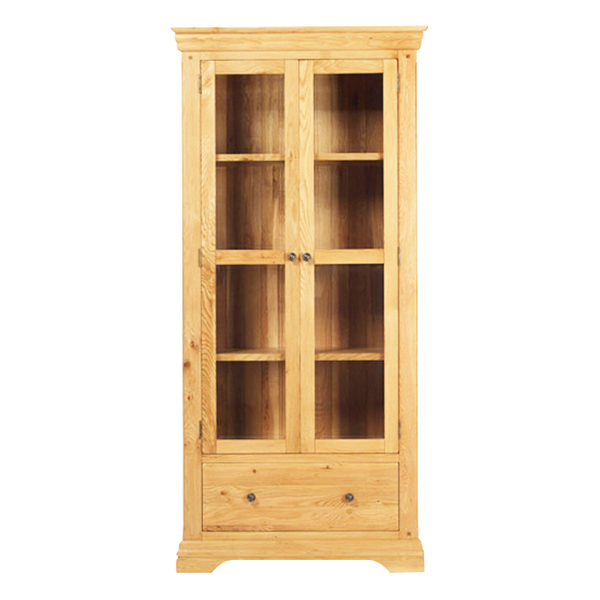 Tủ trưng bày 2 cánh kính Victoria gỗ sồi