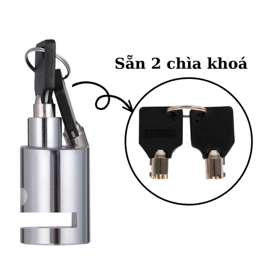 Khóa phanh đĩa xe máy chống trộm Moto Lock chất liệu thép nguyên khối, khóa chống trộm cho xe mô tô, xe đạp chống cắt