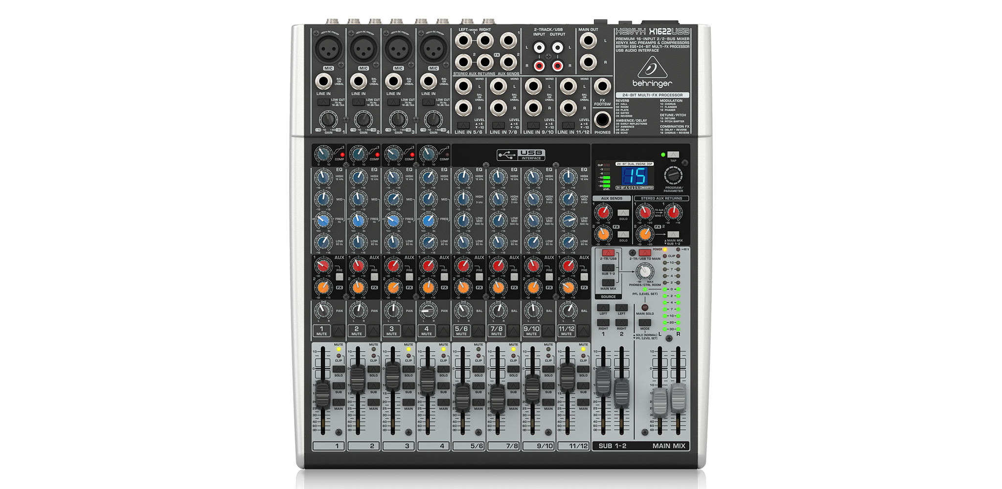 X1622USB Analog Mixer Behringer| Mixer cơ Behringer X1622USB- HÀNG CHÍNH HÃNG