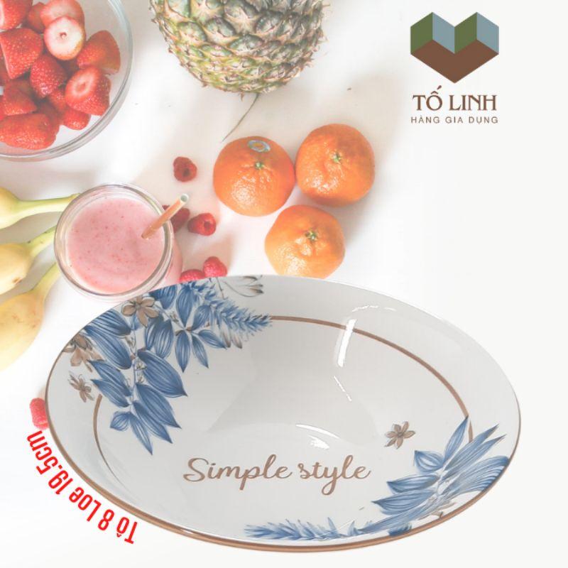 Tô 8 loe sứ cao cấp Style 19.5cm,,tô loe sứ cao cấp 19.5cm Style