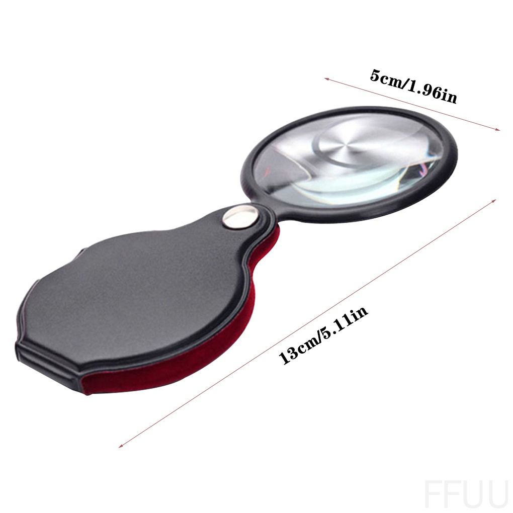 Kính lúp mini mỏng xếp gọn bỏ túi - 5cm