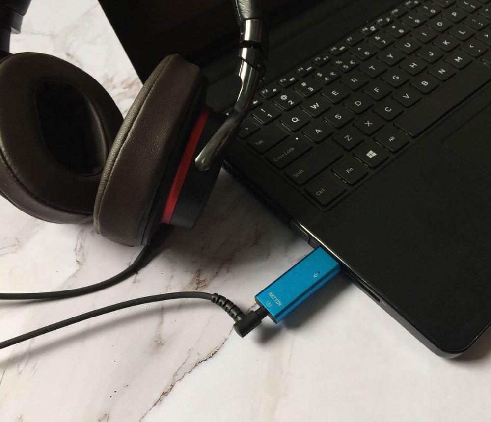 Reiyin USB DAC Toslink Optical Audio Converter PC Game 192kHz 24 bit Hifi Music Portable Portable với MIC