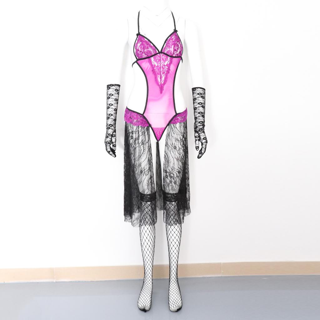 Women Maid Dress Skirt Transparent Lingerie Bodysuit Babydoll Sleepwear