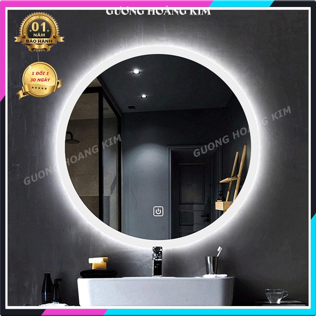 Gương tròn để bàn trang điểm treo tường đèn led cảm ứng thông minh kích thước D50 - guong mirror