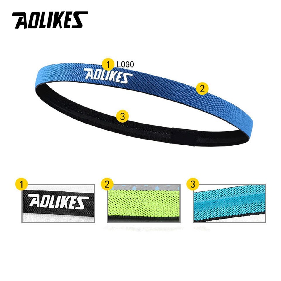 Băng Trán, Băng Đô Chặn Mồ Hôi Thể Thao Nam Nữ Sport Anti-Slip Sweatband AOLIKES YE-2101 - Hàng Chính Hãng