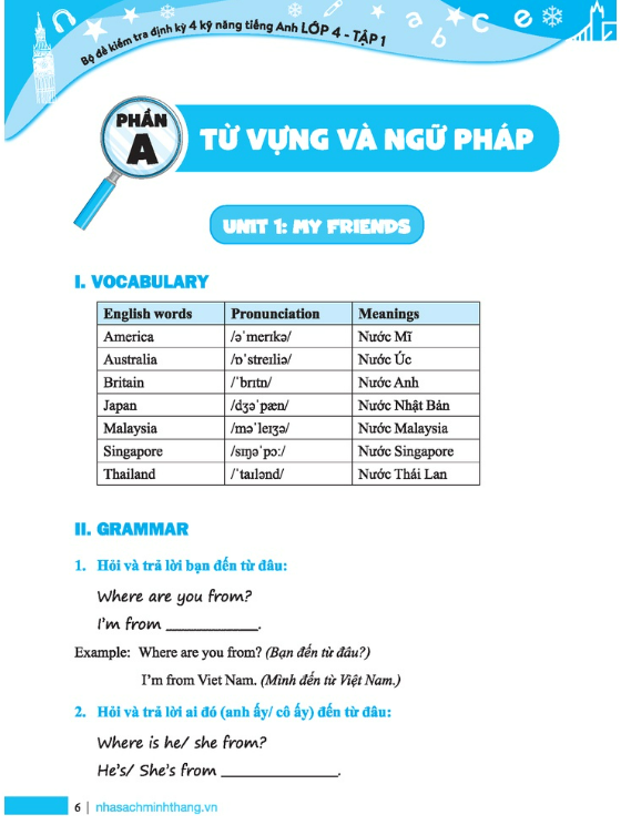 Sách - GLOBAL SUCCESS - Bộ đề kiểm tra định kỳ 4 kỹ năng lớp 4 tập 1