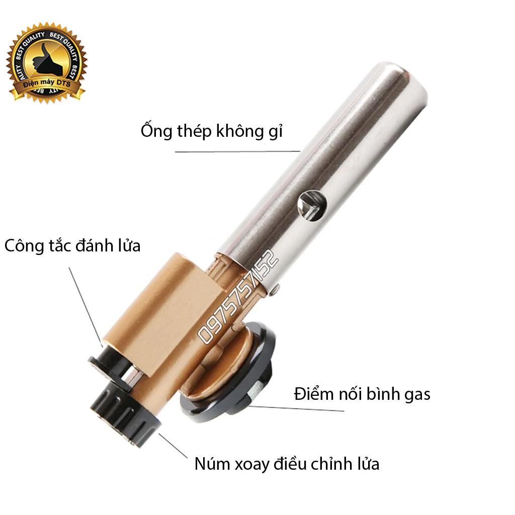 Đèn khò gas - khò ga đồng 100% nguyên khối cao cấp, tự động đánh lửa, khò lửa bình gas (Núm điều chỉnh nhiệt 1300 độ C)