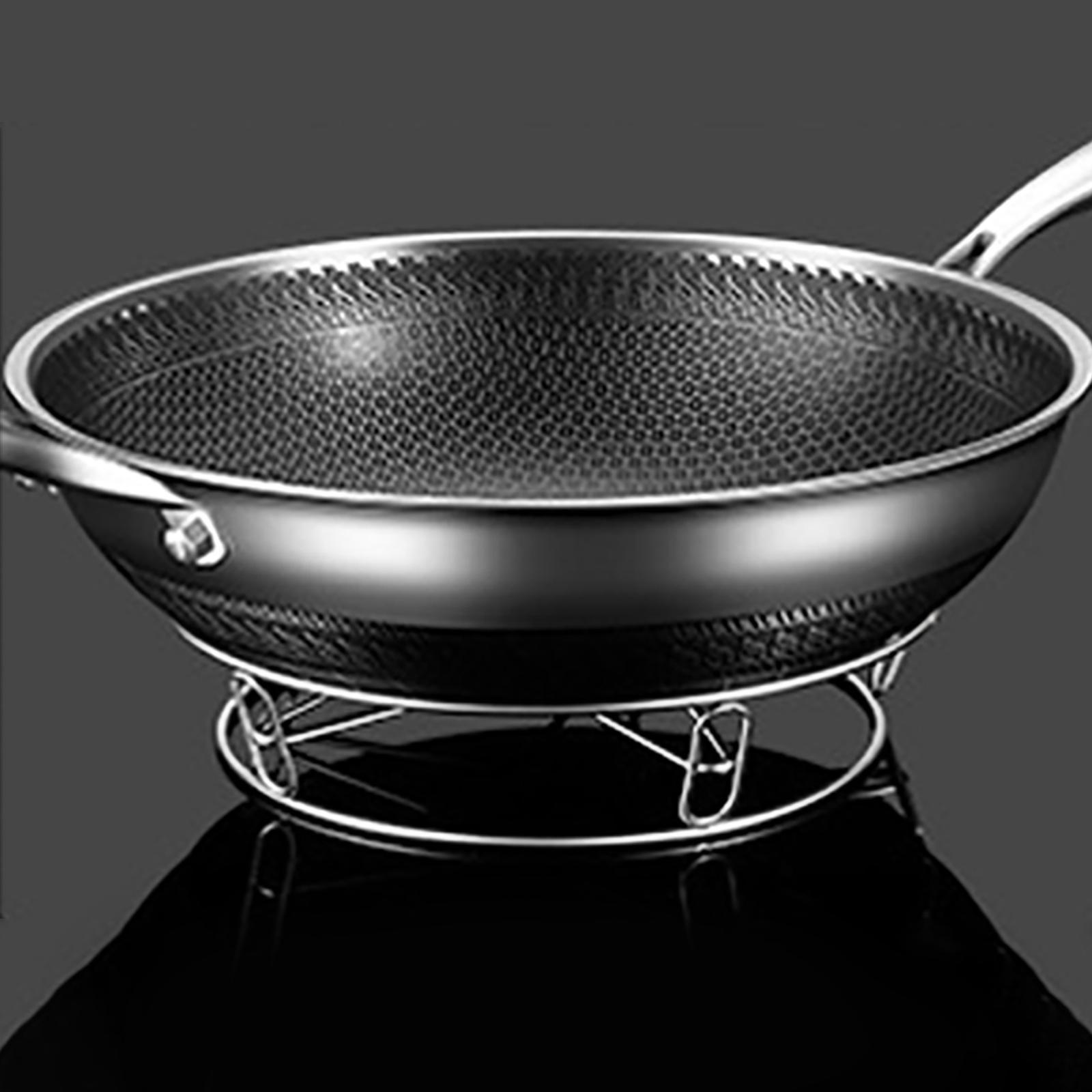 3 x Stainless Steel Pot Pan Rack Cooking Stand Steaming Rack Gold and Silver