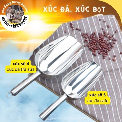 Môi inox xúc đá và các loại hạt inox cỡ trung số 4