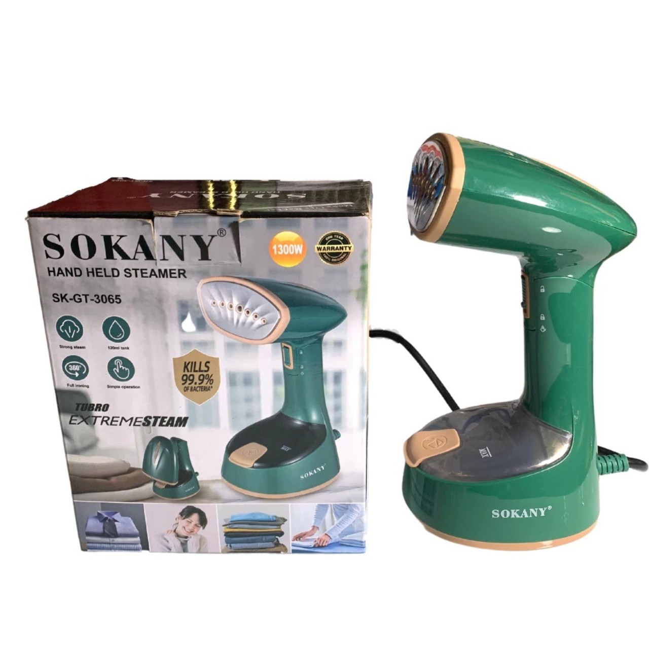 Bàn Là Ủi Áo Quần Hơi Nước Cầm Tay Tiện Lợi Loại 1 GT3065- Là Được Tất Cả Loại Vải- Gấp Gọn Tiện Dụng- Hàng Chính Hãng MINIIN