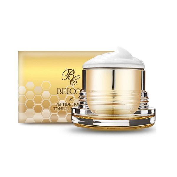 Kem Dưỡng Trắng Da, Phục Hồi Da Beicos Peptide Honey Tone Up Cream 2X 50g - Hàn Quốc