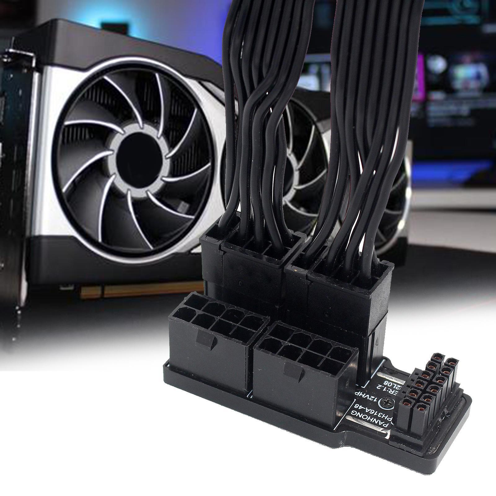 ATX3.0 12vhpwr 12+4P Power Steering Connector 4x8P to 40 Graphics Connector Easy to Use 600W Power Steering Connector