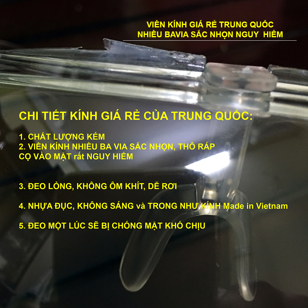 Kính Chống Giọt Bắn Che Kín Mặt