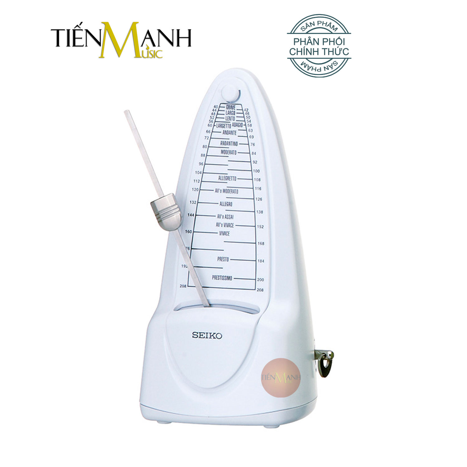 Máy Đập Nhịp Cơ Seiko SPM320 - Metronome Dùng cho Học Nhạc Cụ, Piano, Organ, Guitar, Violin, Sáo, Kèn SPM 320 Đếm, Gõ, Đánh Nhịp Hàng Chính Hãng - Kèm Móng Gẩy DreamMaker