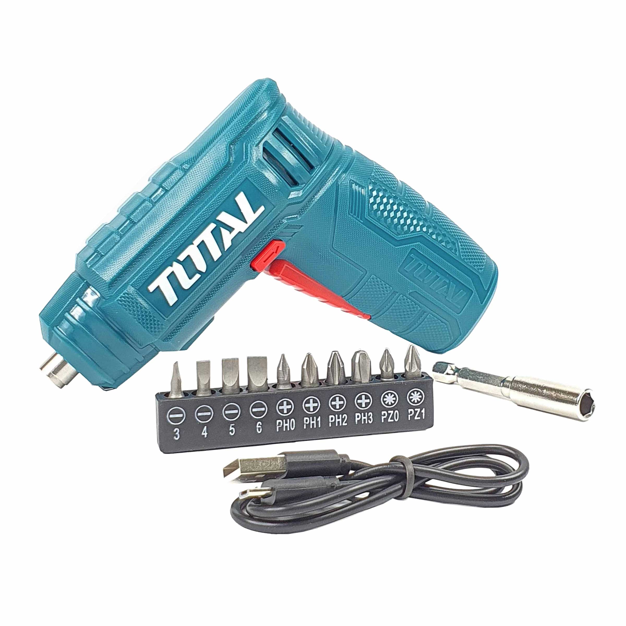 MÁY VẶN VÍT PIN 4V (1 SẠC,10 MŨI SIẾT VÍT 25MM, 1 MŨI TỪ) TOTAL TSDLI0402 - HÀNG CHÍNH HÃNG